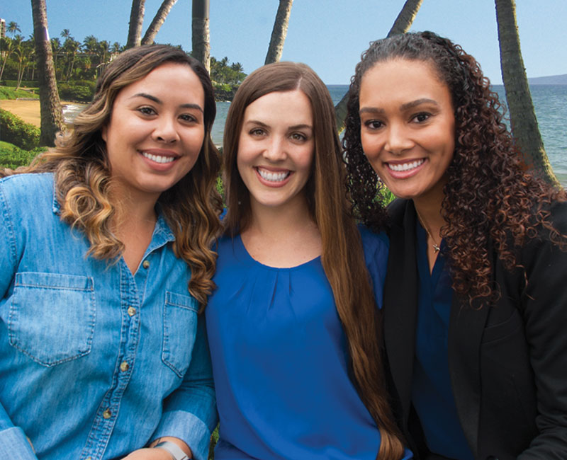 three ladies